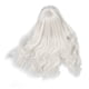 thumbnail image 3 of Peluca de muñeca articulada con bola, rizado, suave, resistente al calor, recortable, tacto suave, peluca de muñeca 1/6 con flequillo para vestir muñecas, gris plateado, 3 of 12