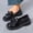 #0143-Black, variant on Xucatan Women's Patent Leather Loafers, Metal Buckle Embellished Slip On Shoes with Thick Sole, Round Toe Casual Business Footwear, Versatile Plus Size Design for Spring Summer Daily Gift