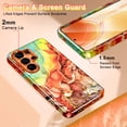 thumbnail image 6 of CASEFIV for Samsung Galaxy S26 Ultra Case,Marble Pattern Design Slim Rugged Shockproof Protective Anti-Scratch Phone Cover for Women Men Girls,Orange Marble, 6 of 7