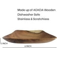 thumbnail image 2 of India Meets India Acacia Wood Serving Tray [Brown] Wooden Serving Tray for Snacks/Dry Fruits/Candy/Hot & Cold Beverages Serveware Tray, Acacia Wooden Tray, 6 x 6 x 1 INCHES, 2 of 4