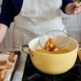 thumbnail image 6 of GreenPan Reserve 10-Piece Ceramic Nonstick Cookware Set, Gold Handles, Dishwasher Safe, Sunrise, 6 of 11