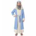 thumbnail image 4 of Kids Shepherd Role Play Outfit 4 Piece Historical Dress Up Set with Head Scarf Tunic Headband Belt Children's Renaissance Wear for Festival Stage Performance(Light Blue,6-8 Years), 4 of 7