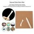 thumbnail image 3 of 4PCS Stained Glass Work Mat Foursquare Heat Resisting Cork Board Self Adhesive Wall Board with 2 Scrapers, 3 of 7