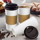 thumbnail image 5 of Kit de 50 Vasos para café de Cartón 24 oz (710 ml) con Tapa y Manga Protectora - Vasos para Bebidas Calientes - Juego de 50 Piezas Biodegradables, 5 of 7