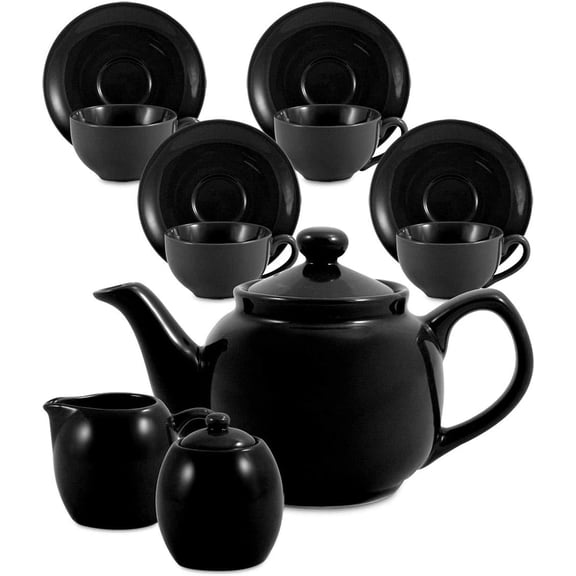 Amsterdam Tea Set - 6 Cup - Black