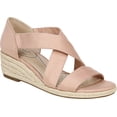 thumbnail image 4 of Women's Life Stride Siesta Espadrille Wedge Sandal Blush Textile 10 W, 4 of 7