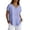 Sky Blue, variant on longantii Womens Spring Tops Trendy Linen Floral Tshirts Modern Fit V-Neckline Short Sleeve Pullover Multi-Color Button Down Clothing Brown L