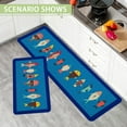 thumbnail image 6 of Farmhouse Fish Kitchen Mats Set of 2 Non Slip Fishes Kitchen Rugs Home Decor Low-Profile Washable Floor Mat 17x47 Inch and 17x29 Inch, 6 of 6