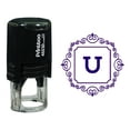 thumbnail image 1 of Printtoo Square Swirl Border Alphabet U Monogram Initial Self Inking Rubber Stamp Office Stationary, 1 of 3