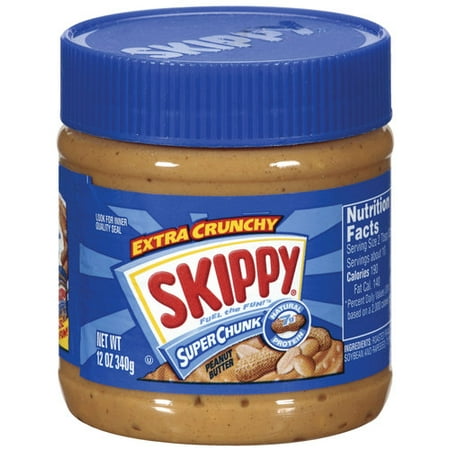 Skippy Super Chunk Extra Crunchy Peanut Butter, 12 oz