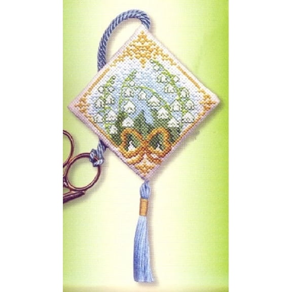 Textile Heritage Scissor Keep Cross Stitch Kit - Lily of The Valley