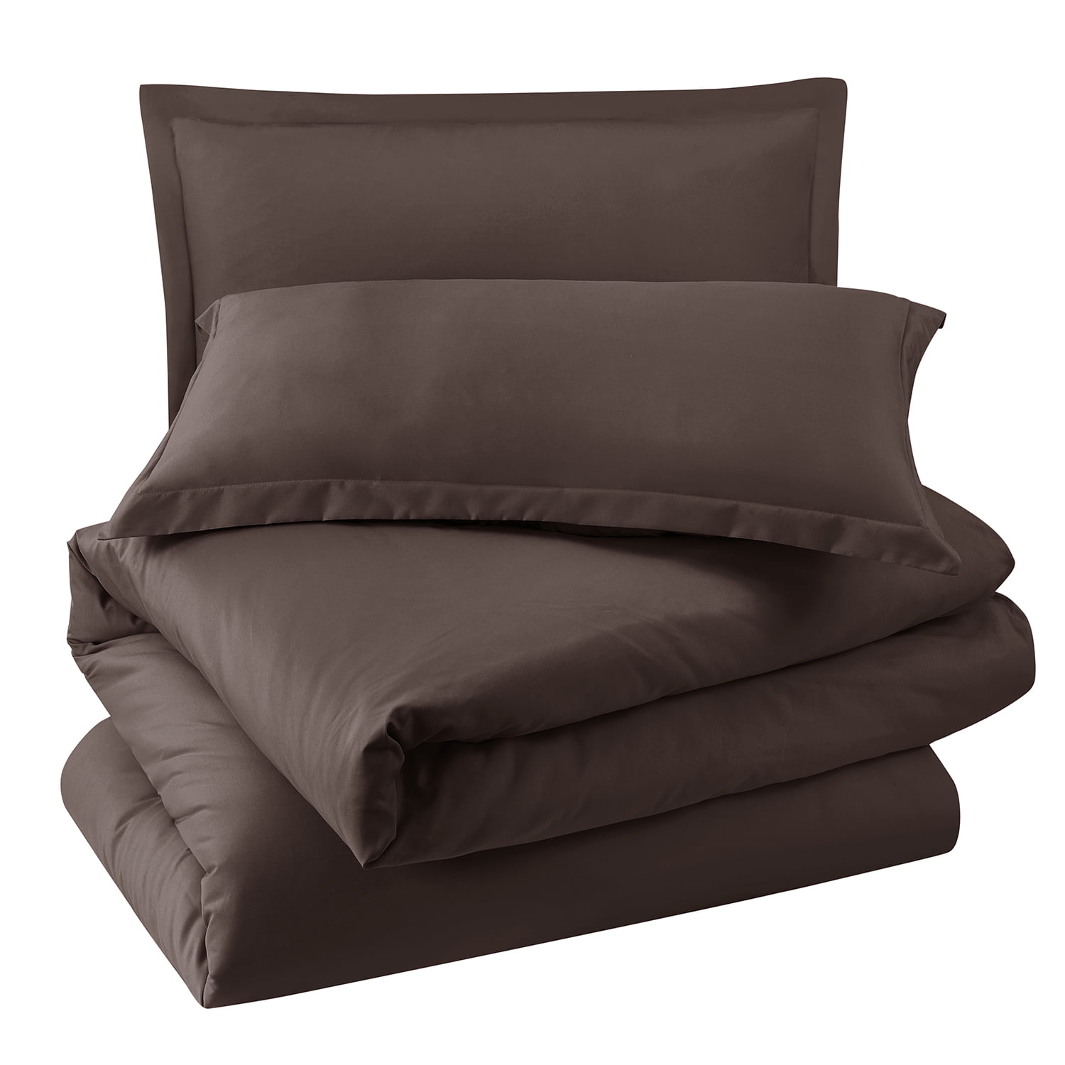 LammaLoe Duvet Cover King 3 Piece, Luxury Microfiber Bedding Sets with 2 Pillow Shams, chocolate Brown
