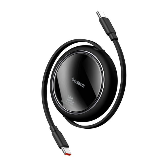 Cable USB C 100W Baseus Free2Draw Mini Retráctil 1m Negro