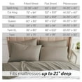 thumbnail image 3 of Deep Pocket Split King Size Sheet Set, 7-Piece Cozy Microfiber Bed Sheets with Two 21" Deep Fitted King Sheets, Oversize Flat Sheet, 4 King Pillowcases, Dark Taupe, 3 of 9