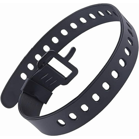 2pcs Rubber Cable Zip Ties Cord Organizer Strap for Wire Management Black 480x25~38x8mm