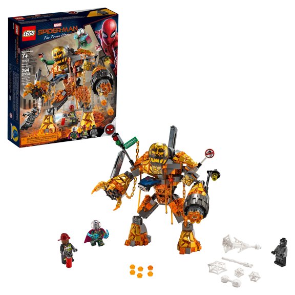 LEGO Marvel Spider-Man Far From Home: Molten Man Battle 76128 Superhero Building Toy for Kids (294 pieces)