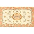 thumbnail image 1 of Ahgly Company Indoor Rectangle Traditional Golden Blonde Gold Medallion Area Rugs, 7' x 10', 1 of 6