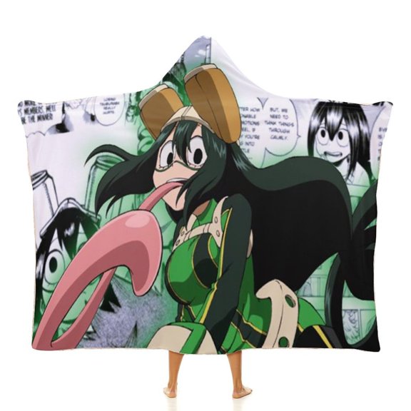 My Hero Academia Wearable Blanket Cloak Arctic Velvet Hooded Blanket Soft Fuzzy Hoodie Blanket Cape for Adults Kids 40"x50"