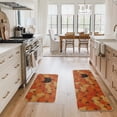 thumbnail image 3 of Sm:)e Pumpkin Cat Linen Fall Kitchen Rugs and Mats, 17x29Inch and 17x47 Inch, Non Slip Mat for Porch Patio Hallway, 3 of 6