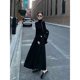 thumbnail image 5 of Vestido de punto negro de alto grado para mujer, temperamento de estilo francés, cuello alto gris, otoño e invierno, nuevo, 5 of 5