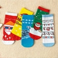 thumbnail image 4 of GYRATEDREAM 5 Pairs Kids Christmas Socks,Fun Novelty Xmas Socks,Kids Warm Socks Winter Crew Socks,Funny Xmas Gifts for 1-12Y Multi-color, 4 of 5