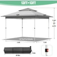 thumbnail image 3 of LAZY BUDDY 13'x13' Outdoor Pop up Canopy Tent, Instant Folding Sunshade Shelter with 169 Square Feet of Shade, Straight Legs, 3 of 10