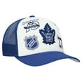 thumbnail image 3 of Men's Mitchell & Ness White/Blue Toronto Maple Leafs Gridlock Trucker Adjustable Hat, 3 of 4