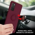 thumbnail image 4 of Compatible with Samsung Galaxy s20 FE Case, S20 FE Case, Silicone Soft Gel Rubber Bumper Shockproof Anti-Scratch Protective Case Cover with Ring for Samsung Galaxy s20 FE 4G/5G-Wine Red, 4 of 7