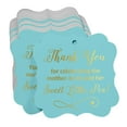 thumbnail image 3 of Inkdotpot Hang Tags Thank You For Celebrating The Mother To Be Baby Shower Favor Bracket Shape Gift Tags Real Gold Foil Bonbonniere Tag Pack Of 50, 3 of 7