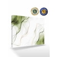 thumbnail image 2 of Marble Sage Green Wall Art for Living Room,Canvas Picture Wall Decor for Bathroom Bedroom,Gold White Modern Gradient Ocean Wavy Painting Artwork for Office Kitchen Hallway Dining Room Decor 20"x24", 2 of 8