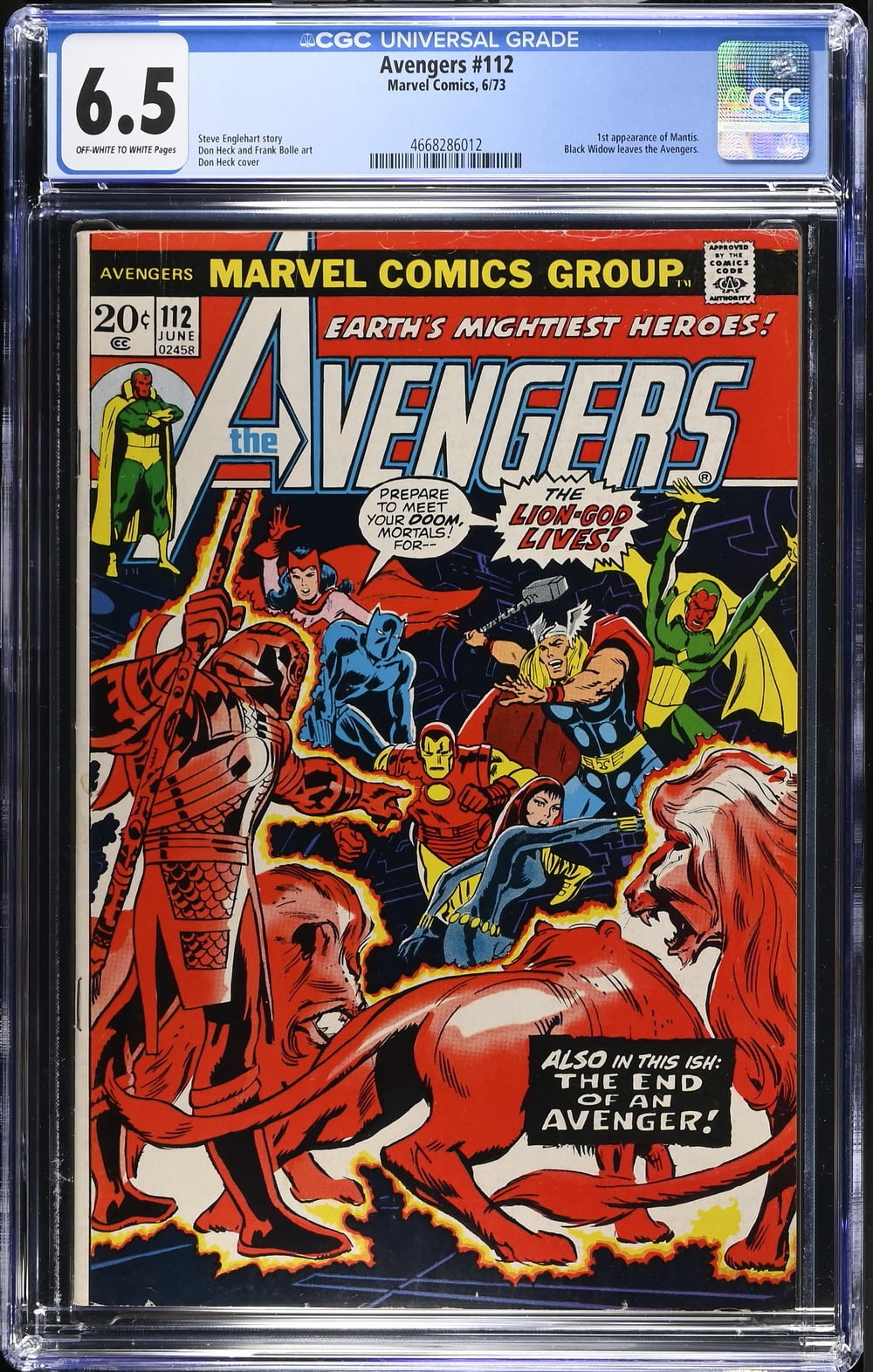 Cover of The Avengers #112