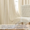 thumbnail image 4 of Cortinas XiDi con 2 paneles, color beige, forma de estrella hueca, 132 x 160 cm, 4 of 8