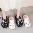 thumbnail image 2 of Zapatos de mujer con suela gruesa y agujeros crecientes, bonitos accesorios de dibujos animados para verano, zapatillas con agujeros, sandalias de playa antideslizantes, para uso exterior, 2 of 5