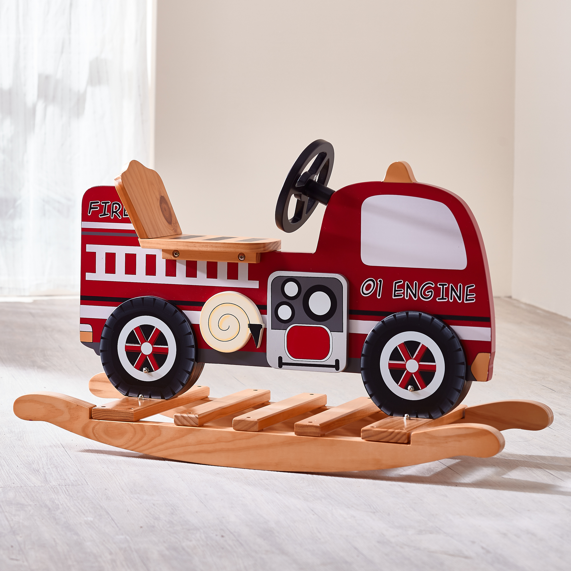 Teamson Kids - Little Captain Fireman Rocker - Red - image 3 of 5