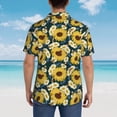 thumbnail image 6 of Goofa Sunflowers Hawaiian Shirt for Men, Unisex Summer Beach Casual Short Sleeve Button Down Shirts,Aloha Tropical Floral print shirt-3X-Large, 6 of 9