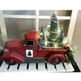 thumbnail image 5 of Red Christmas Truck, Little Red Truck Christmas Decor with 2 Mini Christmas Trees and LED String Lights, Red Metal Pickup Truck Car Model for Christmas Decorations Table Top Decor, 5 of 7