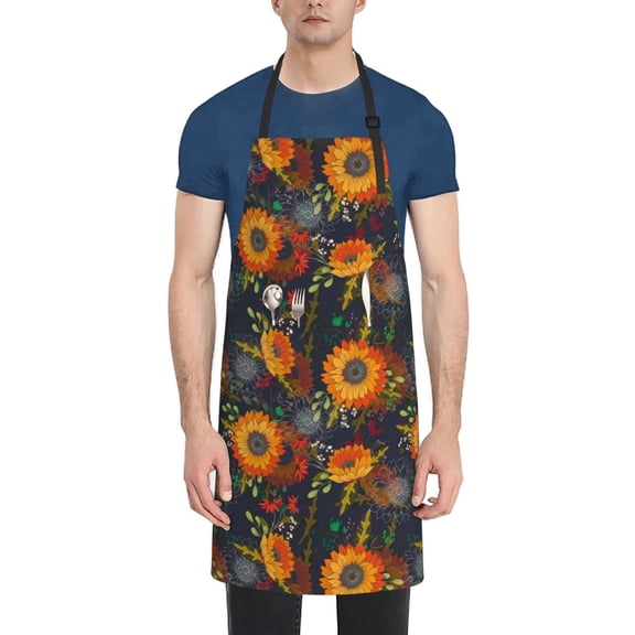 Naloa Sunflowers Apron Kitchen Aprons with Pockets for Women Men Chef