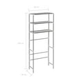 thumbnail image 2 of vidaXL 3-Tier 27.2" x 11" x 66.5" Plastic Storage Rack, Silver, 2 of 8