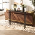 thumbnail image 6 of 39" Console Table with Power Outlet, 5.9" Narrow Sofa Table, Black | Entryway Table with Charging Station & 4.9 Ft Extension Cord & Adjustable Feet, behind Couch Table for Living Room, Hallway, 6 of 7
