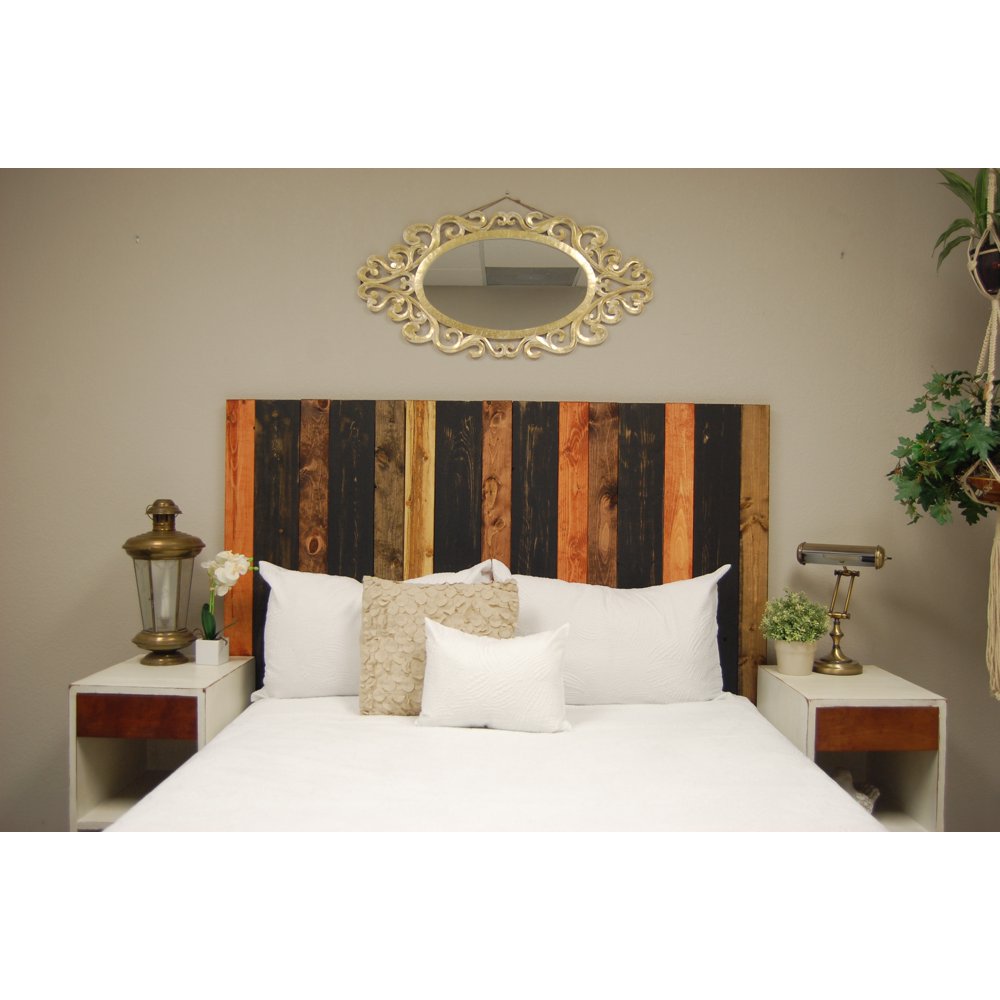 Cabin Mix Headboard Queen Size, Hanger Style, Handcrafted. Mounts on