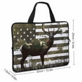 thumbnail image 2 of WERPE Deer Camouflage War Diving Fabric Laptop Handle Bag Computer Protect Case Soft Carrying Travel Case 12inch, 2 of 5