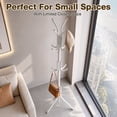 thumbnail image 4 of HONEIER Coat Rack, 68.9" Metal Coat Rack Stand with 12 Hooks Standing Coat Rack for Entryway Bedroom Living Room, White, 4 of 10