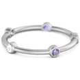 thumbnail image 2 of 925 Sterling Silver 0.30 Ct Natural Amethyst Stackable Women Mother's Day Gift Ring, 2 of 3