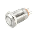 thumbnail image 5 of Uxcell Latching Metal Push Button Switch 12mm Mounting Dia 1NO 3-6V Yellow LED Light, 5 of 5