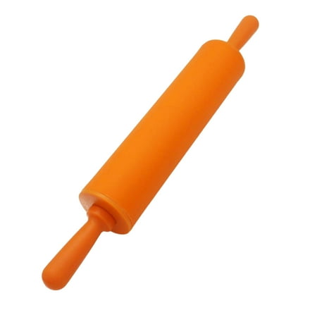 

Silicone Rolling Pin Dough Roller For Pizza Cookie With Wooden Handle Nonstick Surface Rolling Pins For Baking Non Stick Dough Cookie Pizza Roller Baking Tool