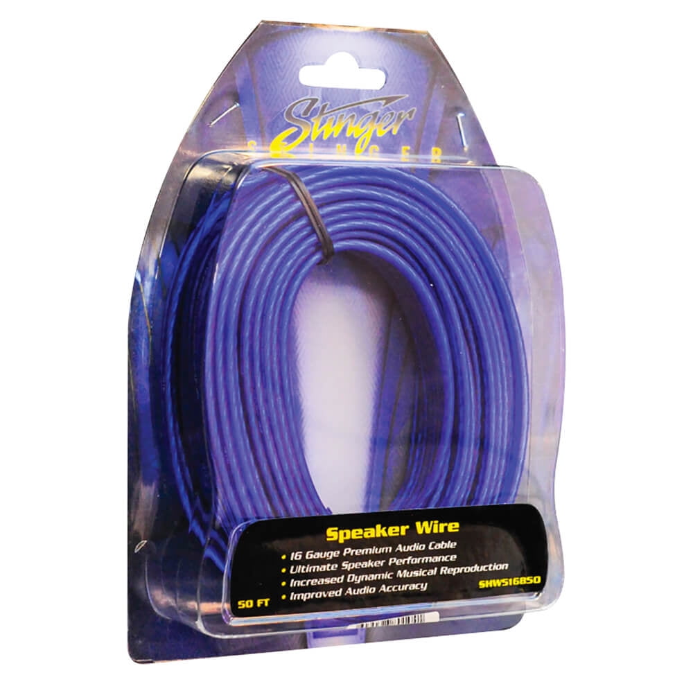 Stinger SHW516B50 16GA Pro Speaker Wire: Blue