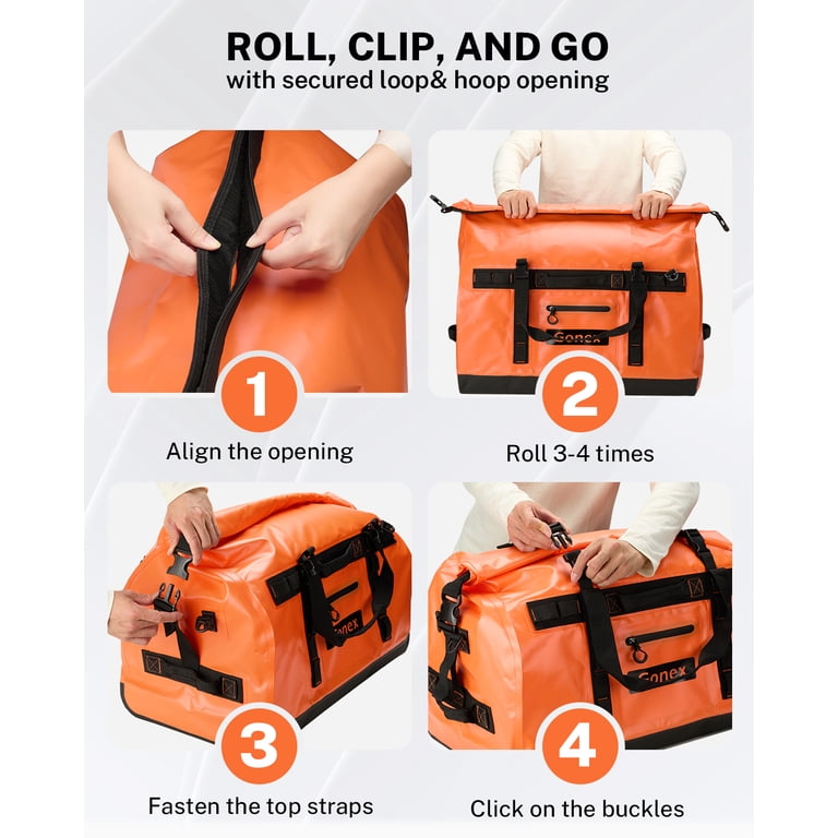 Gonex 120-Liter Waterproof Duffel Bag, Orange photo 3