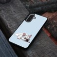thumbnail image 4 of WIRESTER Shockproof Soft Rubber Cover Case for Samsung Galaxy A17 5G 6.7" 2025, French Bulldog Dog Lying Down Looking Up On Pale Aqua Background, 4 of 5