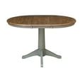 thumbnail image 4 of International Concepts 36" Round Top Pedestal Table With 12" Leaf - Dining Height - Distressed Hickory/Stone, 4 of 9