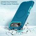 thumbnail image 4 of I-HONVA For iPhone 17 Air Case Compatible with MagSafe,3-Layer Military Grade Drop Protection Anti-Slip Bumper Rugged Shockproof Dustproof Protection 6.6 inch Phone Case,Teal, 4 of 7